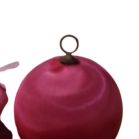 41 Silk Satin Sheen Christmas Tree Ornaments Solid Tree Topper Atomic Pink Yello - Picture 12 of 15